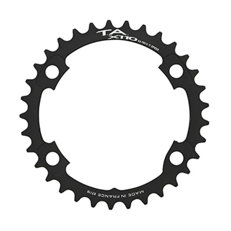 Plateau Route 4 branches Ø 110 Pour Shimano Ultegra R8000 - 6800 Ta X110 44 dents Intérieur Compatible Tiagra 4700-105 5800+R7000-Dura Ace 9000+9100 Noir 11V.