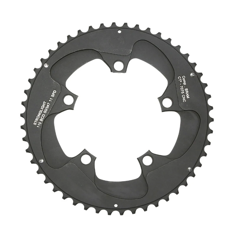 Plateau Route 5 branches Ø 110 Stronglight Ct2 Sram 50 dents Extérieur Noir Pour Red-Force-Rival 11V. (Pour Intérieur 34 dents)