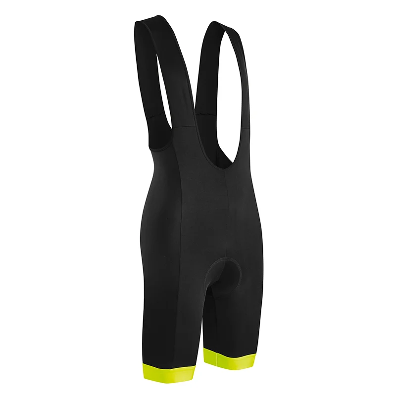 Cuissard Court Gist Bretelles Flow Fond Coolmax Noir Bords Jaune Fluo S