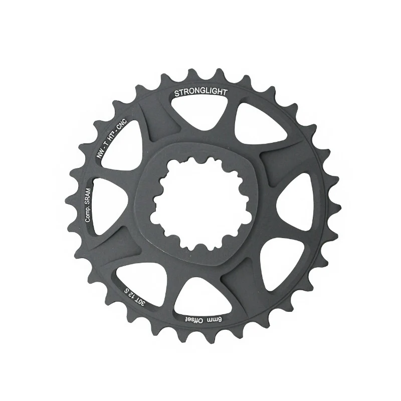 Plateau VTT Direct Mount Pour Sram Xx1-X01 Stronglight Ht3 Mono 30 dents Noir Alu 12V. Narrow Wide (Deport 6 mm)
