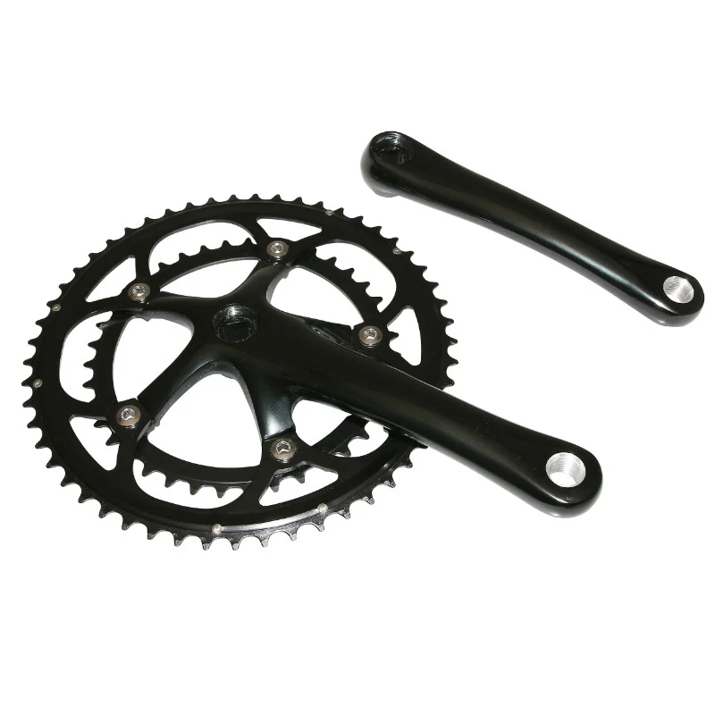 Pédalier Route 9-10V. Noir 172,5 mm 39-53 Diam.130 mm Pour Boîtier 110 mm