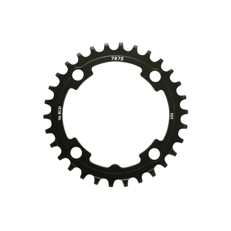 Plateau VTT 4 branches Ø 96 Pour Sunrace 30 dents Mono Mx 12-11-10V. Noir Narrow-Wide Alu Compatible Autres Marques