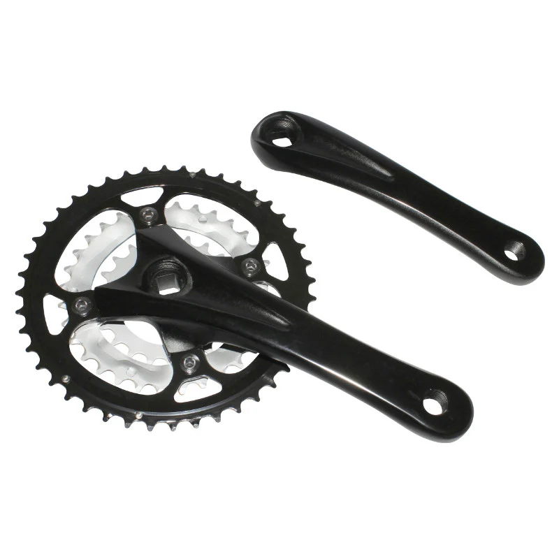 Pédalier VTT P2R 9V. Alu Noir 170 mm 44-32-22 (Boîtier 110 mm) Plateaux Demontables