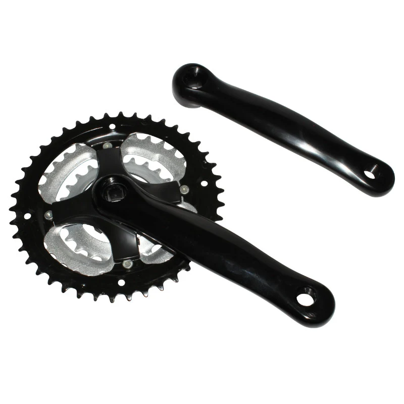 Pédalier VTT P2R 7-8V. Alu Noir 170 mm 42-34-24 (Boîtier 118 mm)