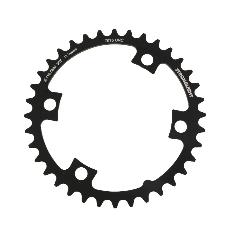 Plateau Route 4 branches Ø 110 Pour Shimano 105 5800 Stronglight 36 dents Intérieur Noir Compatible Ultegra 6800 - Dura-Ace 9000 11V.