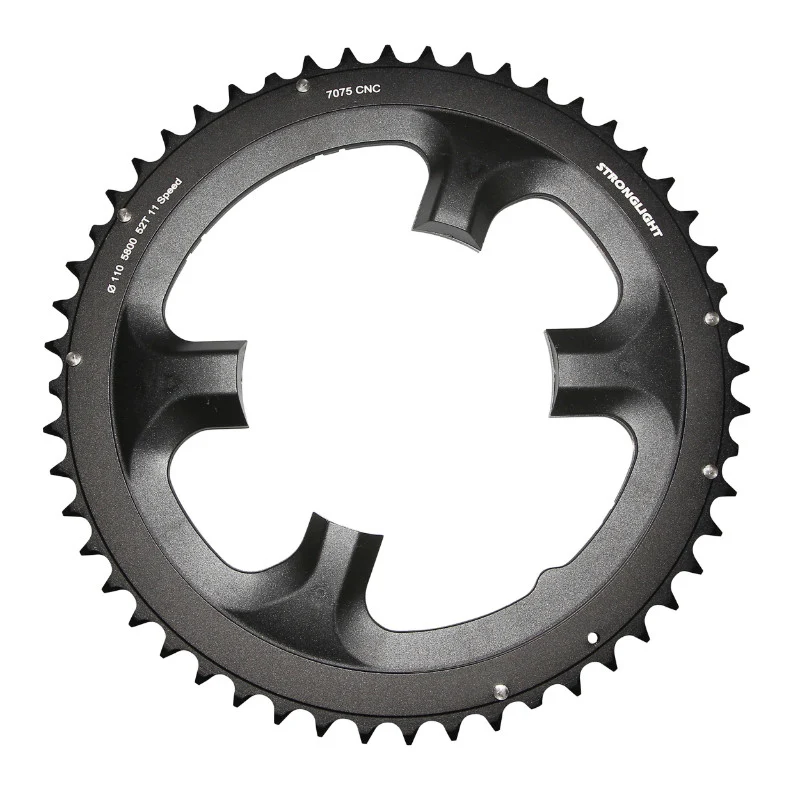 Plateau Route 4 branches Ø 110 Pour Shimano 105 5800 Stronglight 52 dents Extérieur Noir 11V.