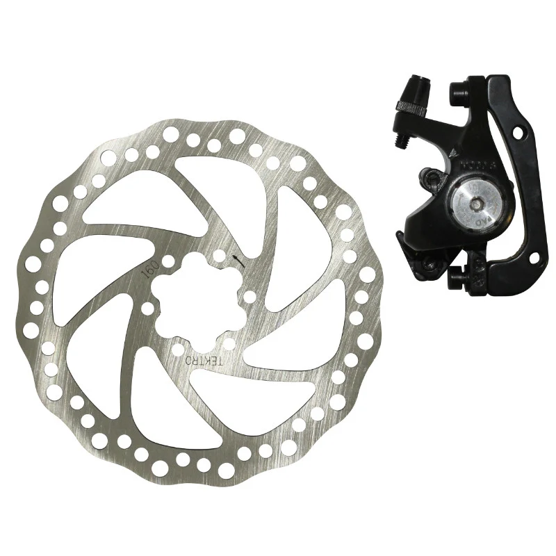 Frein A Disque VTT Mecanique AR (Étrier + Disque) 160 mm Post Mount + Adaptateur International Compatible AR 160 mm Et Va 180 mm