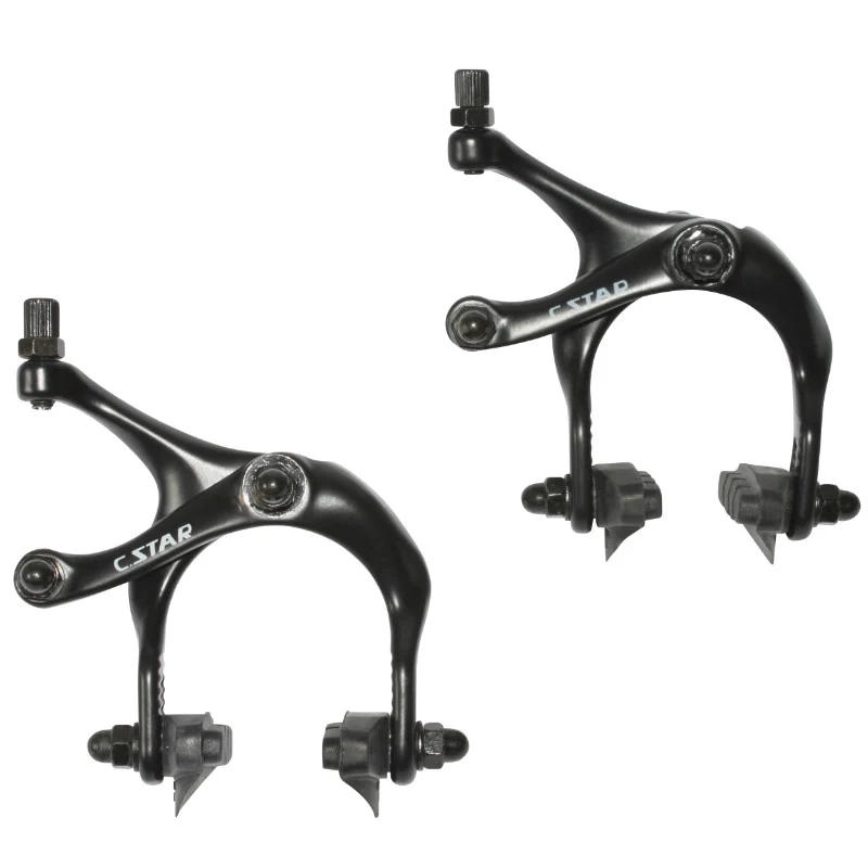 Étrier Frein Route-Fixie Patin Newton Alu Noir Anodise Pour Roue 700 (Paire)