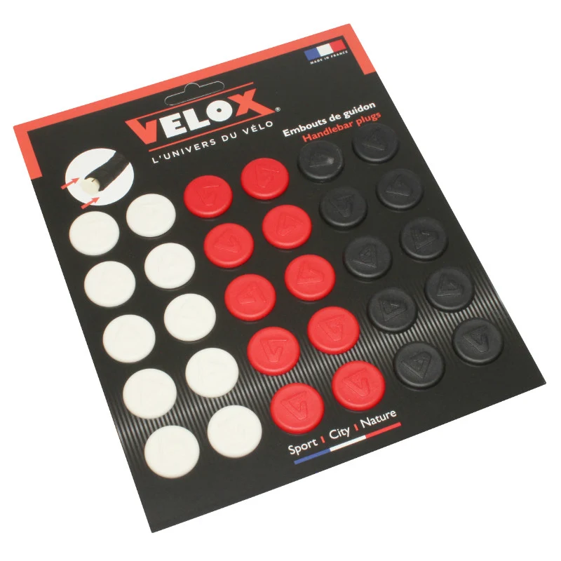 Bouchon De Cintre Route Velox Rouge(X10) - Blanc(X10) - Noir(X10) (Carte De 30)