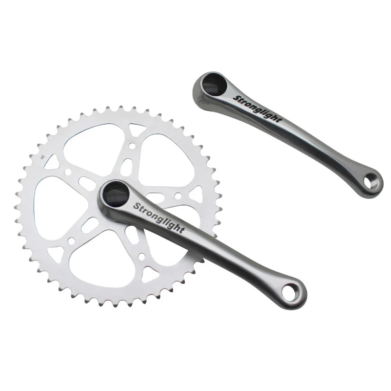 Pédalier City Stronglight Sl55 Alu Argent 170 mm 46D. Chaîne 2.38 (Axe Carré 115 mm)