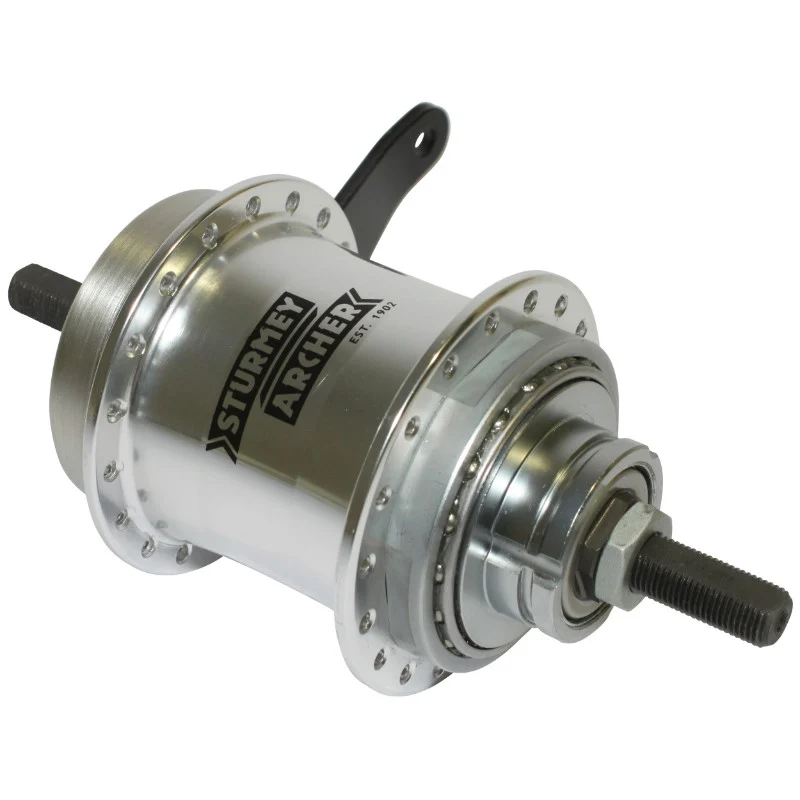 Moyeu City-VTC Sturmey Archer Argent 36T 2 Vitesses + Frein Dans Le Moyeu