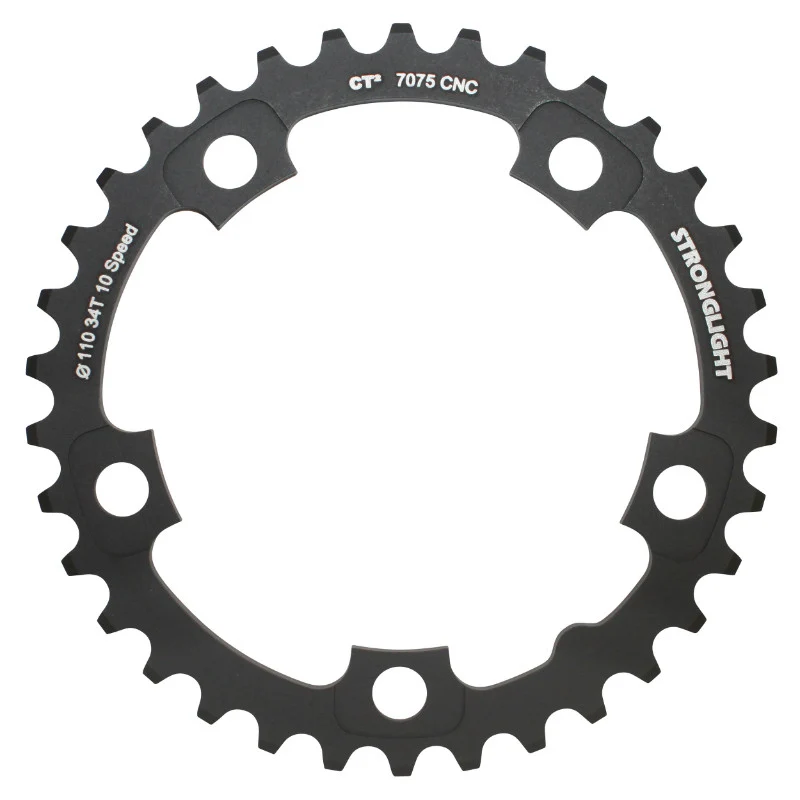 Plateau Route 5 branches Ø 110 Pour Shimano Ultegra 6750 Stronglight 34 dents Intérieur Noir Ct2 10V.