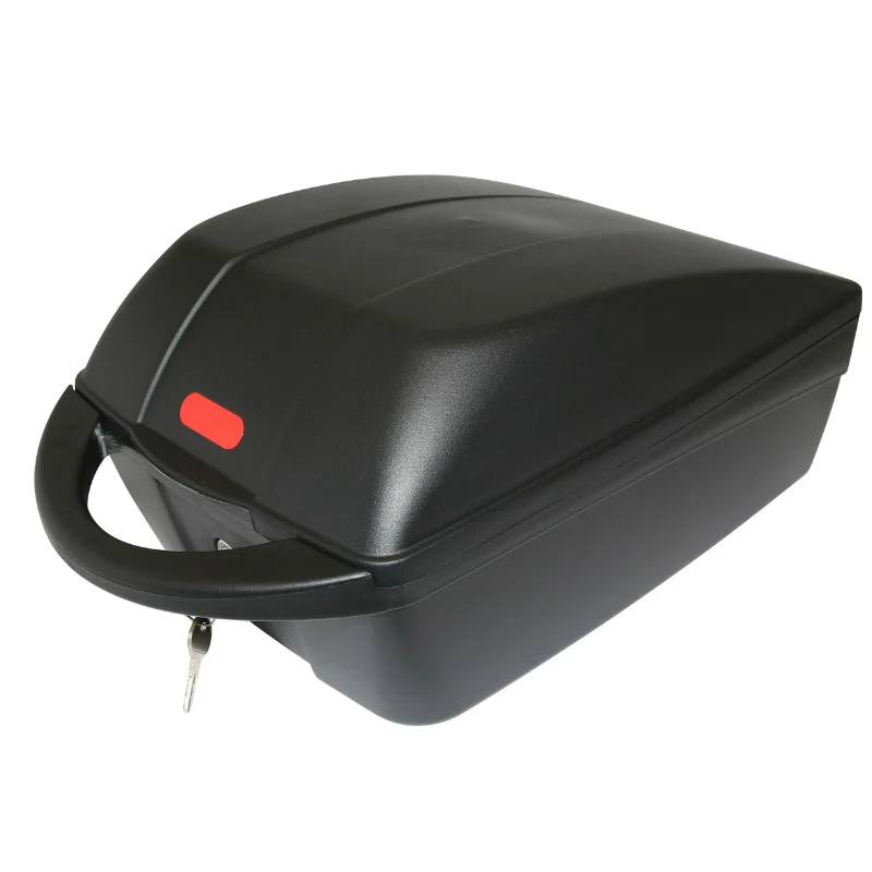 Top Case Vélo Polisport 11L Noir Sur Platine A Clé (L30,5 cm X L24,5 cm X H18,5 cm) - Poids Max 5 Kg