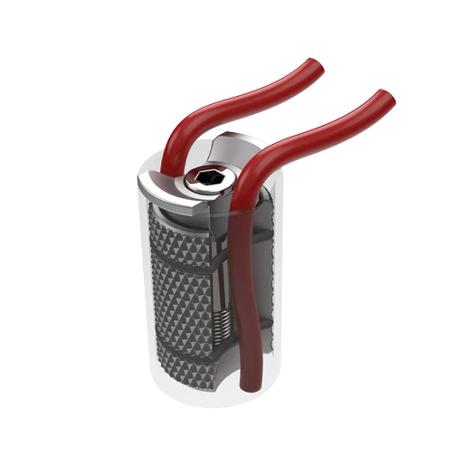 Étoile à vis avec guide-câble pour pivot de fourche acier et alu 24,0 - 25,4 mm