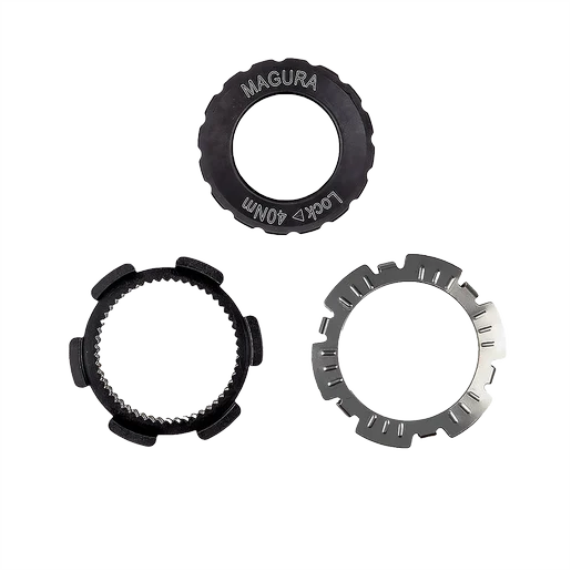 Adaptateur Center Lock pour disque + lockring, axes traversants (cannelures externes)